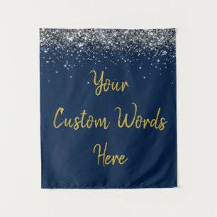 Tenture Marine Gold Silver Anniversaire de fête Photo Boot