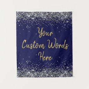 Tenture Marine Silver Gold Anniversaire de fête Photo Boot
