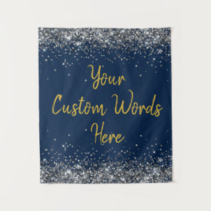 Tenture Marine Silver Gold Anniversaire de fête Photo Boot