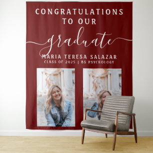 Tenture Marron Calligraphie Script Deux Photo Remise des d