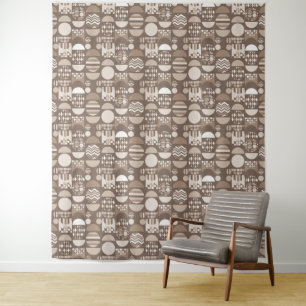 Tenture Marron Terre Neutre Nordique Scandinave