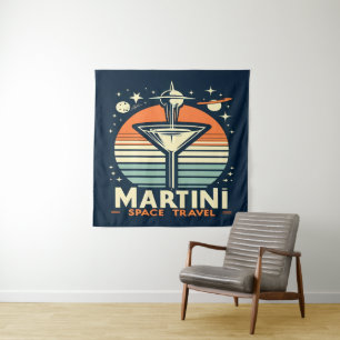 Tenture Martini Space Travel Lift Off Logo