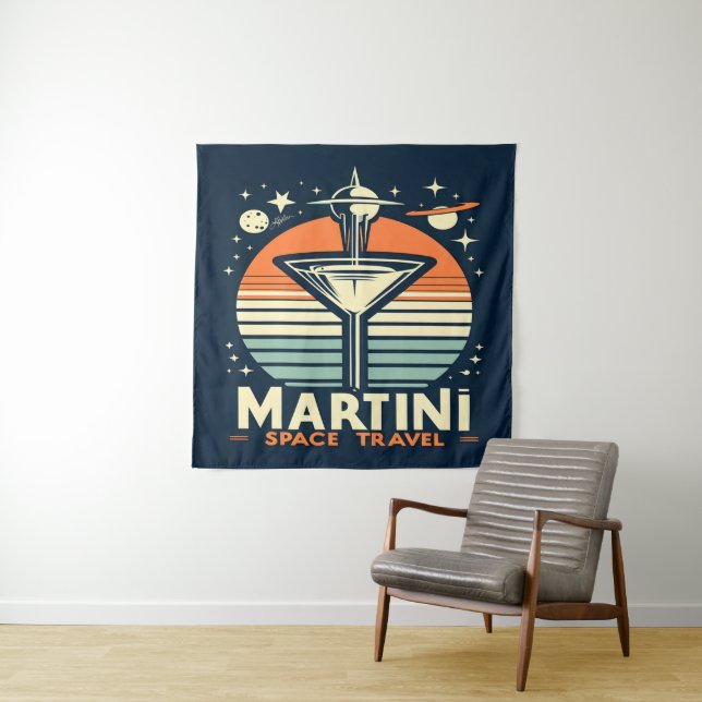 Tenture Martini Space Travel Lift Off Logo (En situation)