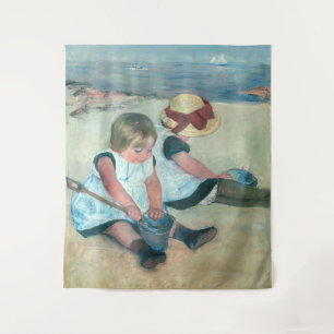 Tenture Mary Cassatt - Enfants jouant sur la plage