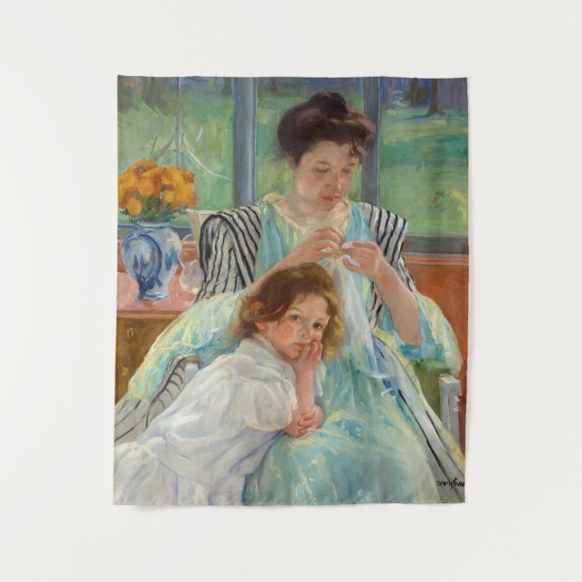 Tenture Mary Cassatt - Jeune Mère Cousant (Devant)