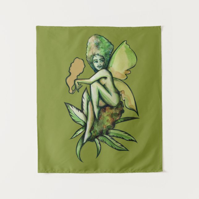 Tenture Mary Jane Fairy Green Goddess Toker (Devant)