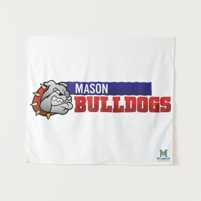 Tenture Mason Bulldogs #3 (Devant (Horizontal))