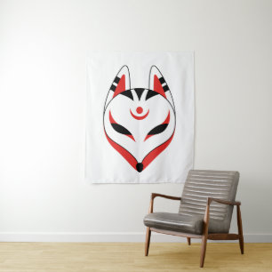Tenture Masque japonais Kitsune Fox