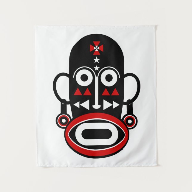 Tenture Masque Tribal Africain (Devant)