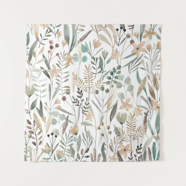 Tenture Meadow Fleurs sauvages : Aquarelle Charme. (Devant)