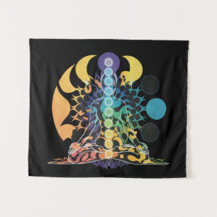 Tenture Méditation énergétique spirituelle sur le chakra c