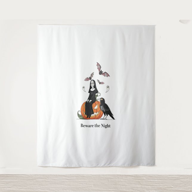 Tenture Méfiez-vous de la Nuit Éffrayante (Devant)