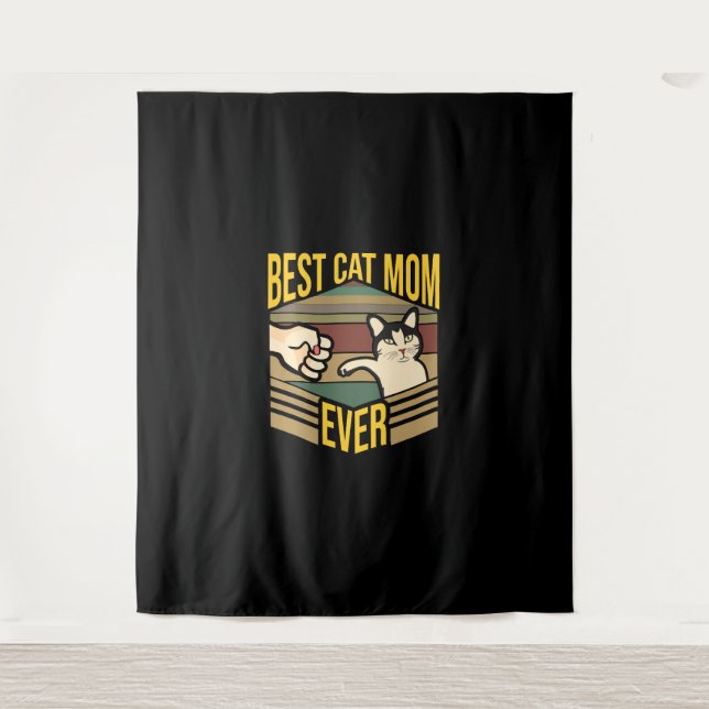 Tenture Meilleur Cat Maman jamais (Devant)