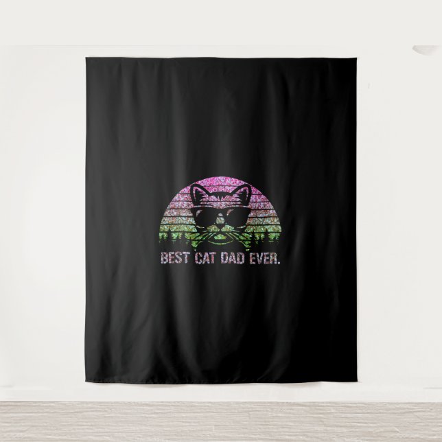 Tenture Meilleur Chat Papa Jamais Chemise (Devant)