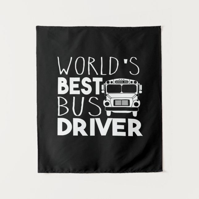 Tenture Meilleur conducteur de bus du monde (Devant)