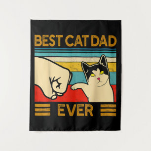 Tenture Meilleur Papa Chat Fou Drôle de Papa Chat