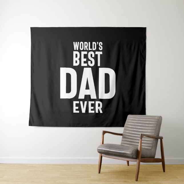 Tenture Meilleur papa du monde masculin (En situation (horizontale))