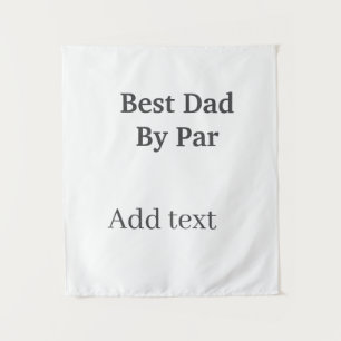 Tenture Meilleur papa par gris noir fête des pères nom sim