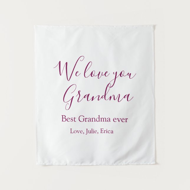 Tenture meilleure grand-mère toujours grands-parents cadea (Devant)