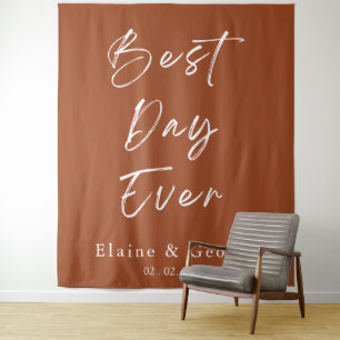 Tenture Meilleure journée jamais Mariage Photo Prop fond