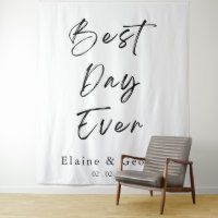 Meilleure journée jamais Mariage Photo Prop fond