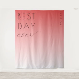 Tenture Meilleure journée qui soit Dégradé rose joyeux Min