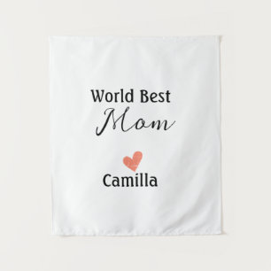 Tenture Meilleure maman du monde joyeuse fête des mères gr