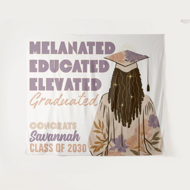 Tenture Mélanated Educated Hévé Gradué (Devant (Horizontal))