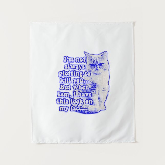 Tenture Mème de chat drôle pour les propriétaires de chats (Devant)