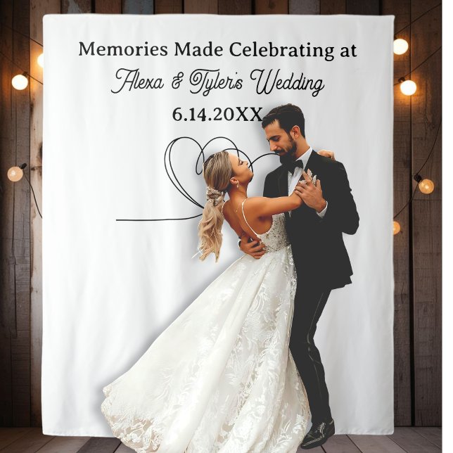 Tenture Memories Made at  Wedding Backdrop Photo Prop (Créateur téléchargé)