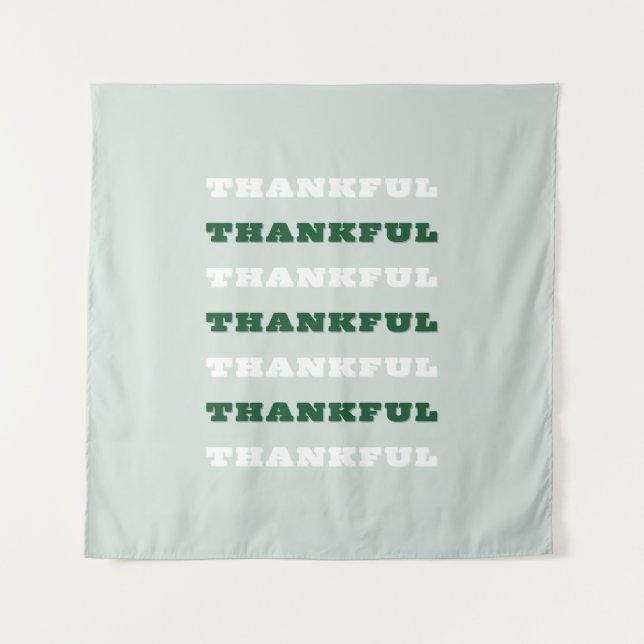 Tenture Merci, Gratitude, Vert (Devant)
