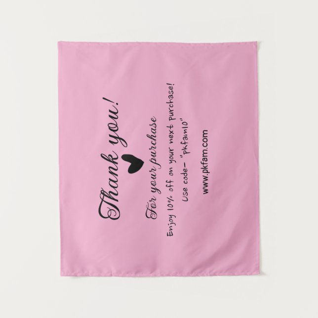 Tenture Merci pour l'achat des détails de la famille rose (Devant)