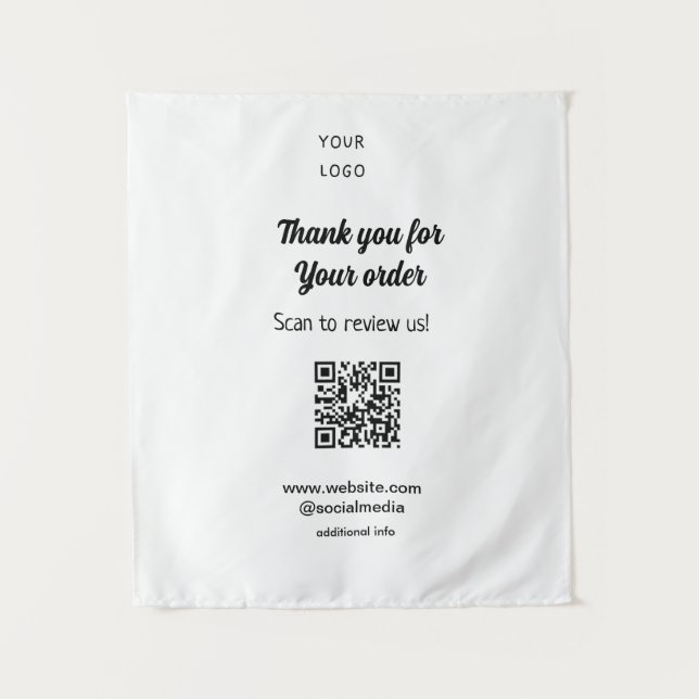 Tenture Merci pour l'analyse de commande Révisez-nous le l (Devant)