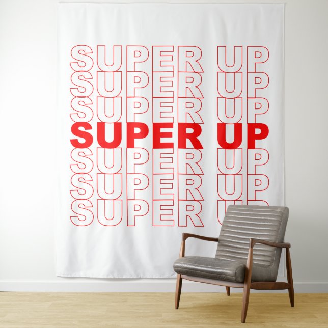 Tenture Merci super haut (En situation)