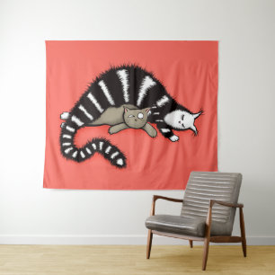 Tenture Mère de chat mère et enfant mère de chat