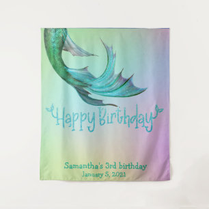 Tenture Mermaid Tail Parties scintillant Anniversaire Phot