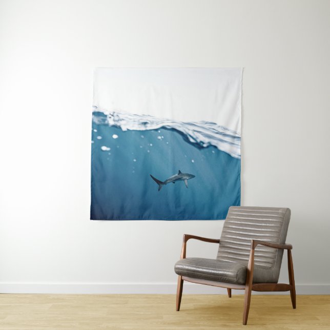 Tenture Merveilleux requin (En situation)