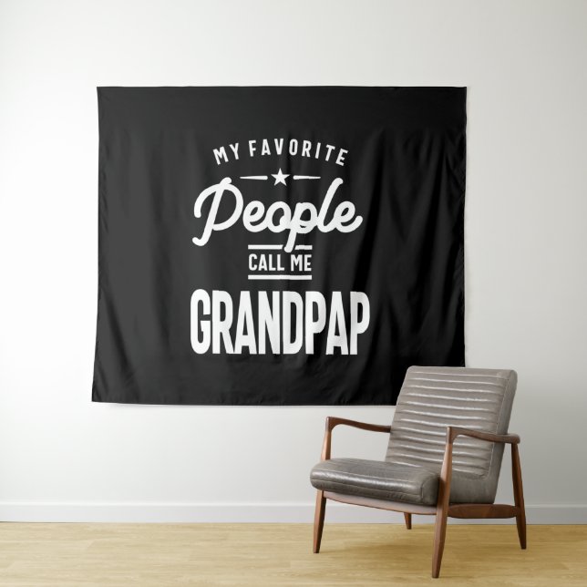 Tenture Mes Gens Favoris M'Appelent Grandpap (En situation (horizontale))