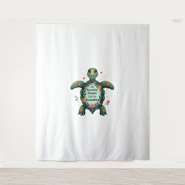 Tenture Mes Gens Préférés M'Appelent Grandma Turtle - Gran (Devant)