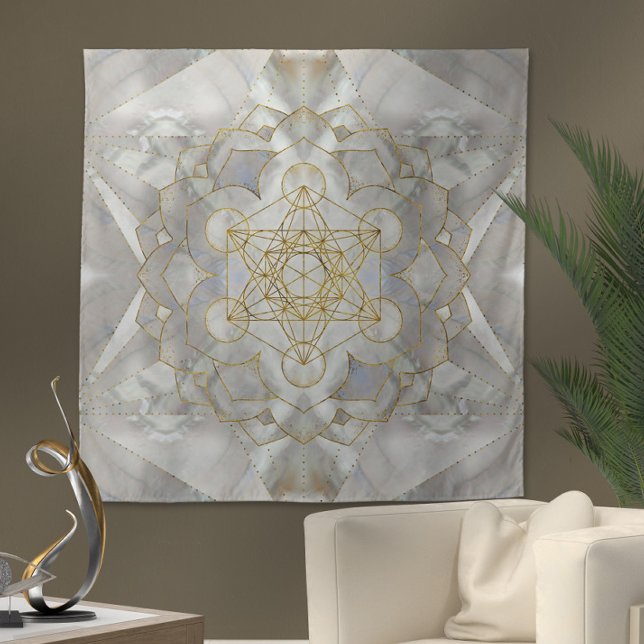 Tenture Métatron's Cube in lotus Sacred Geometry (Créateur téléchargé)