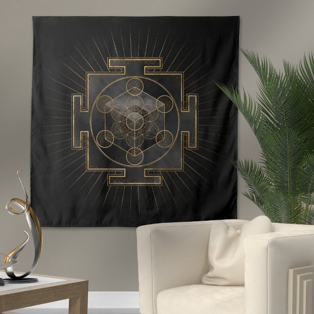 Tenture Métatron's Cube Sri Yantra Sacred Geometry (Créateur téléchargé)