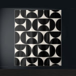 Tenture Mi-Siècle Moderne Motif Vintage Noir Et Blanc<br><div class="desc">Motif moderne rétro du milieu du siècle - Formes géométriques Abstraites - Motif minimaliste en noir et blanc crème.</div>