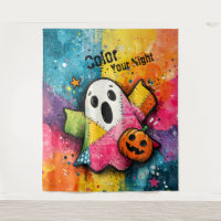 Mignon fantôme patchwork Art éclaboussé coloré