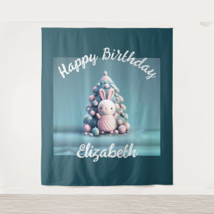 Tenture Mignonne, drôle, lapin, style kawaii