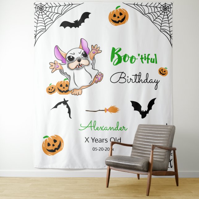 Tenture Mignons fantômes citrouille Halloween Anniversaire (En situation)