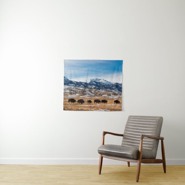 Tenture Migration de bison (En situation (horizontale))