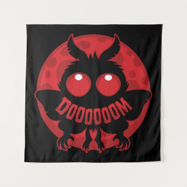 Tenture Mini Mothman éclairé par la lune de DOOOOOOM (Devant)
