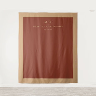 Tenture Minimaliste Typographique Rust Sophistiqué