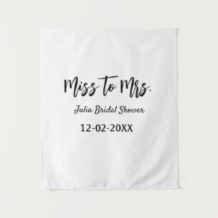 Tenture Miss à Mrs enterrement de vie de jeune fille éléga