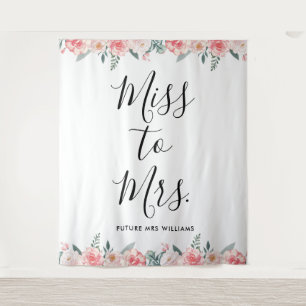 Tenture Miss to Mrs Banner Prop de Fête de Mariage Floral